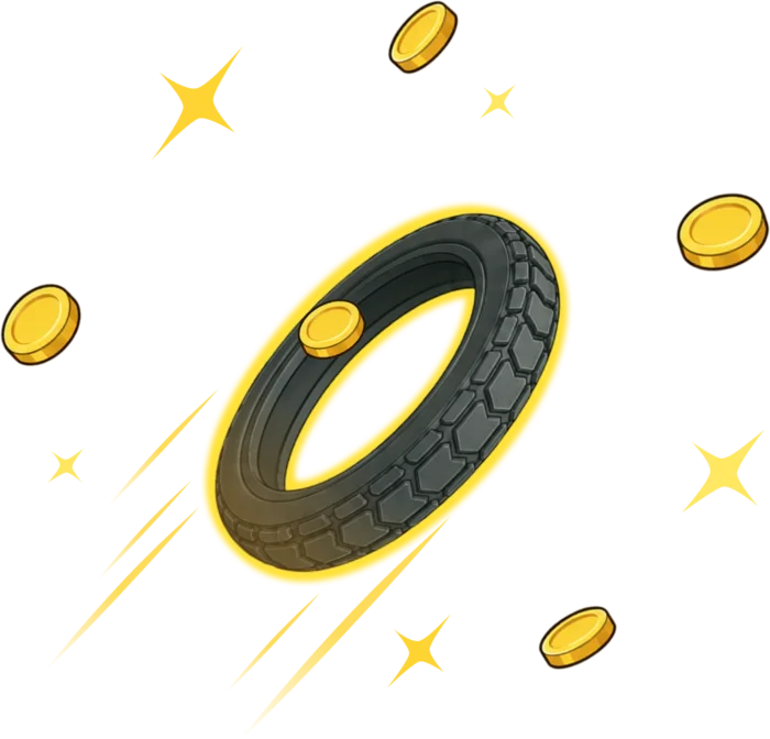 Покрышка Wheel Out в момент крупного выигрыша