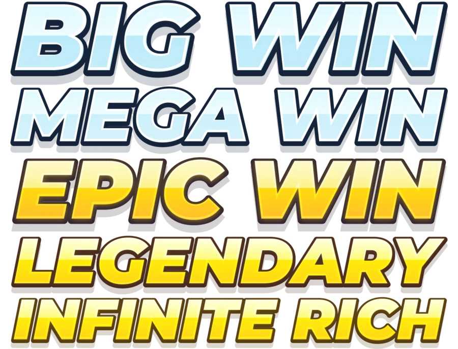 Пять уровней выигрыша Wheel Out: BIG WIN, MEGA WIN, EPIC WIN, LEGENDARY и INFINITE RICH